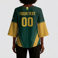 Custom South Africa 2026 World Football Kimono Sleeve Blouse Bafana Bafana Woza