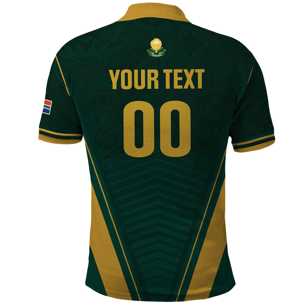 Custom South Africa 2026 World Football Polo Shirt Bafana Bafana Woza
