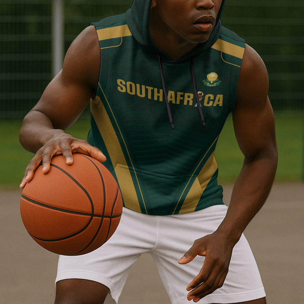 Custom South Africa 2026 World Football Sleeveless Hoodie Bafana Bafana Woza