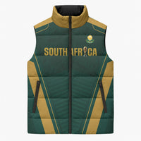 Custom South Africa 2026 World Football Sleeveless Puffer Jacket Bafana Bafana Woza