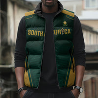 Custom South Africa 2026 World Football Sleeveless Puffer Jacket Bafana Bafana Woza