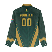 Custom South Africa 2026 World Football Women Casual Shirt Bafana Bafana Woza