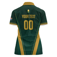 Custom South Africa 2026 World Football Women Polo Shirt Bafana Bafana Woza