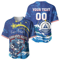 Custom Cape Verde 2026 World Football Baseball Jersey Blue Sharks Come On