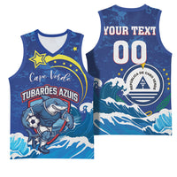Custom Cape Verde 2026 World Football Basketball Jersey Blue Sharks Come On