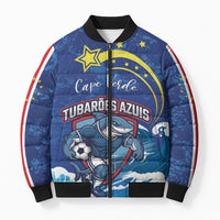 Custom Cape Verde 2026 World Football Bomber Puffer Jacket Blue Sharks Come On