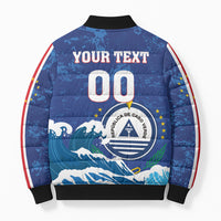 Custom Cape Verde 2026 World Football Bomber Puffer Jacket Blue Sharks Come On