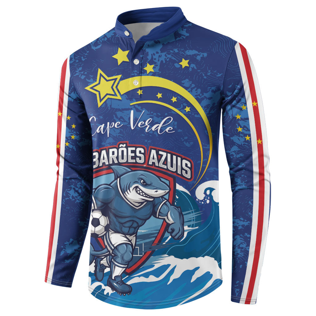 Custom Cape Verde 2026 World Football Button Sweatshirt Blue Sharks Come On