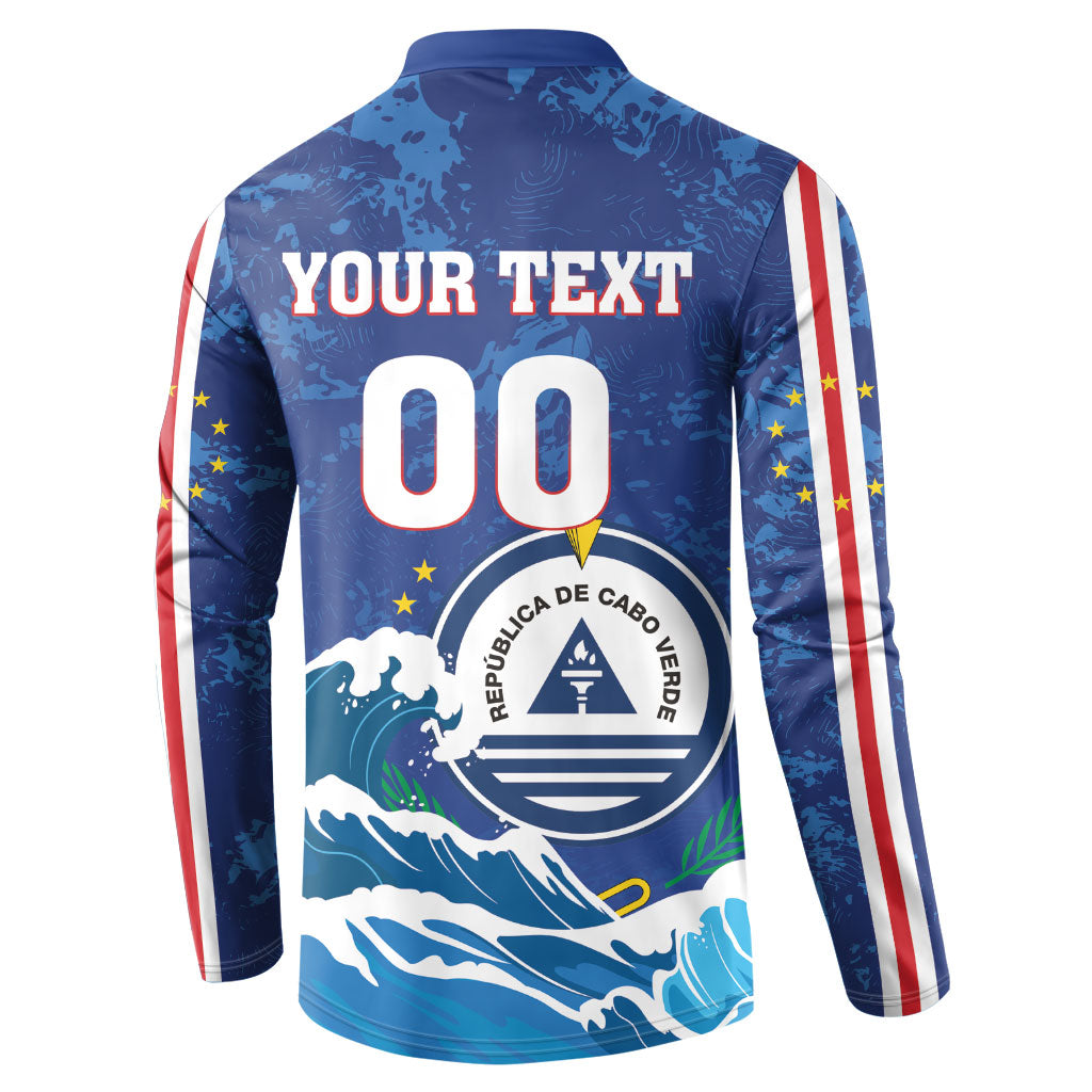Custom Cape Verde 2026 World Football Button Sweatshirt Blue Sharks Come On
