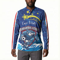Custom Cape Verde 2026 World Football Button Sweatshirt Blue Sharks Come On