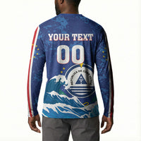 Custom Cape Verde 2026 World Football Button Sweatshirt Blue Sharks Come On