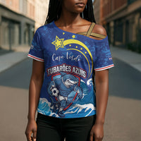 Custom Cape Verde 2026 World Football Cross Shoulder Shirt Blue Sharks Come On