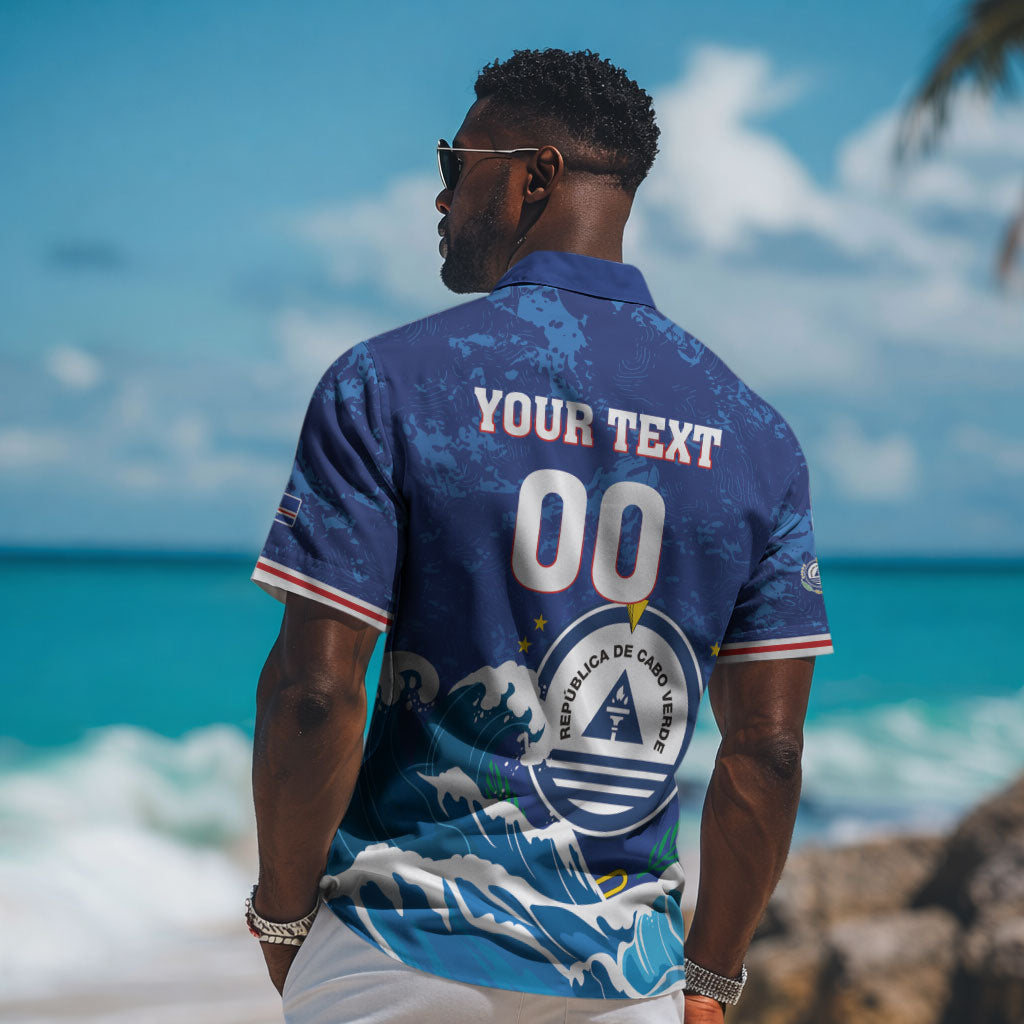 Custom Cape Verde 2026 World Football Hawaiian Shirt Blue Sharks Come On LT01