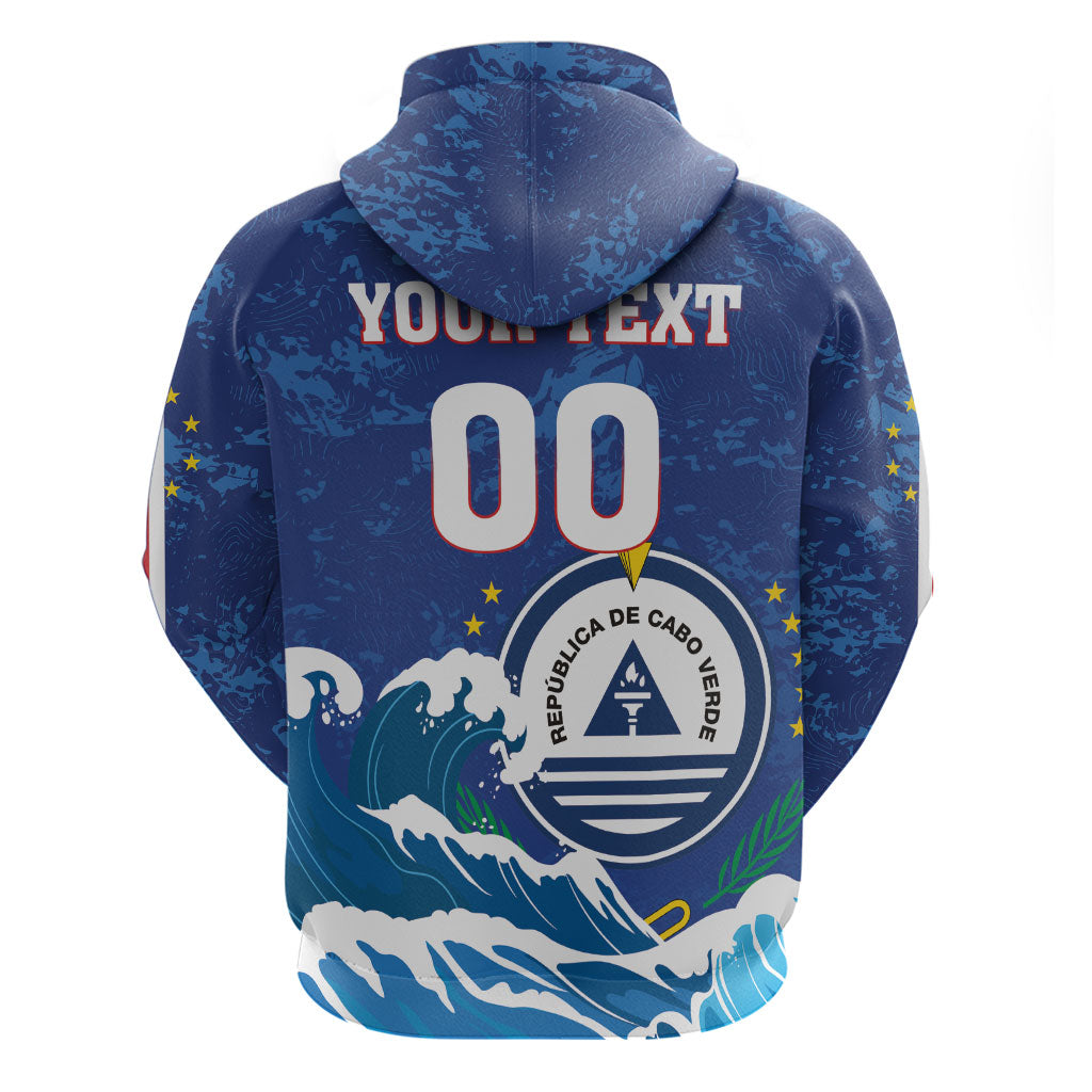 Custom Cape Verde 2026 World Football Hoodie Blue Sharks Come On
