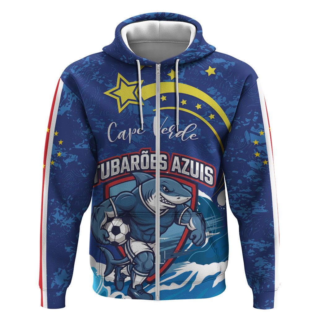 Custom Cape Verde 2026 World Football Hoodie Blue Sharks Come On