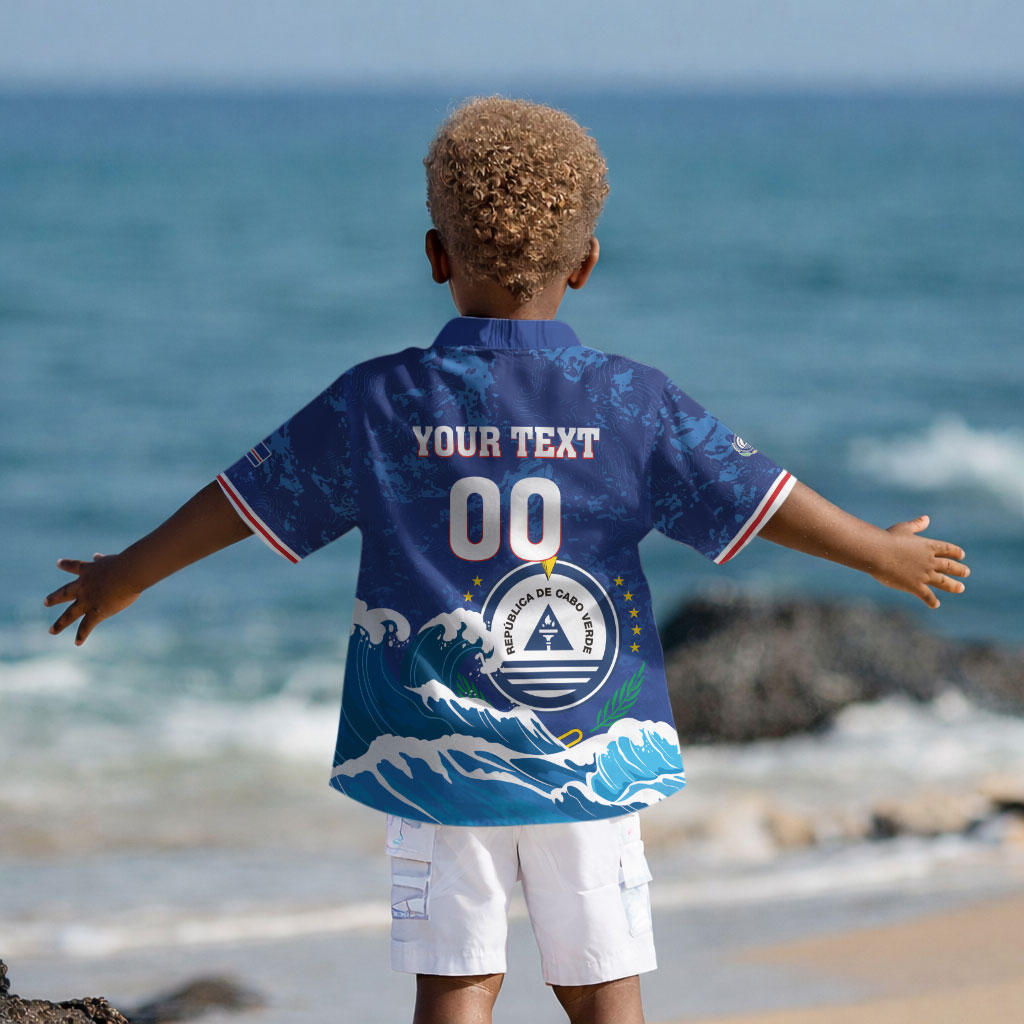 Custom Cape Verde 2026 World Football Kid Hawaiian Shirt Blue Sharks Come On LT01