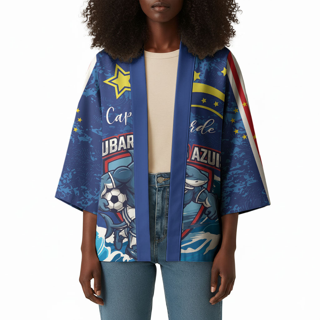 Custom Cape Verde 2026 World Football Kimono Blue Sharks Come On