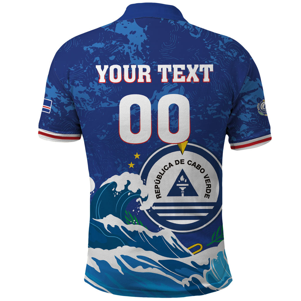 Custom Cape Verde 2026 World Football Polo Shirt Blue Sharks Come On