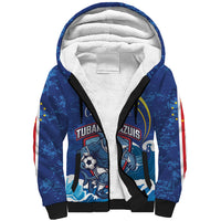 Custom Cape Verde 2026 World Football Sherpa Hoodie Blue Sharks Come On