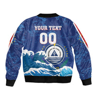 Custom Cape Verde 2026 World Football Sleeve Zip Bomber Jacket Blue Sharks Come On