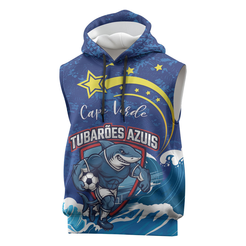 Custom Cape Verde 2026 World Football Sleeveless Hoodie Blue Sharks Come On