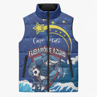 Custom Cape Verde 2026 World Football Sleeveless Puffer Jacket Blue Sharks Come On