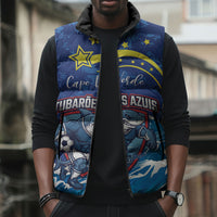 Custom Cape Verde 2026 World Football Sleeveless Puffer Jacket Blue Sharks Come On
