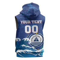 Custom Cape Verde 2026 World Football Sleeveless Zip Hoodie Blue Sharks Come On