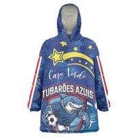 Custom Cape Verde 2026 World Football Wearable Blanket Hoodie Blue Sharks Come On