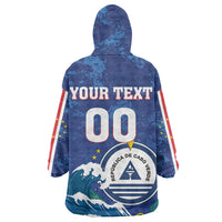 Custom Cape Verde 2026 World Football Wearable Blanket Hoodie Blue Sharks Come On