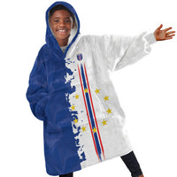 Personalized Cabo Verde 2026 Football Kid Wearable Blanket Hoodie Crioulos Make History