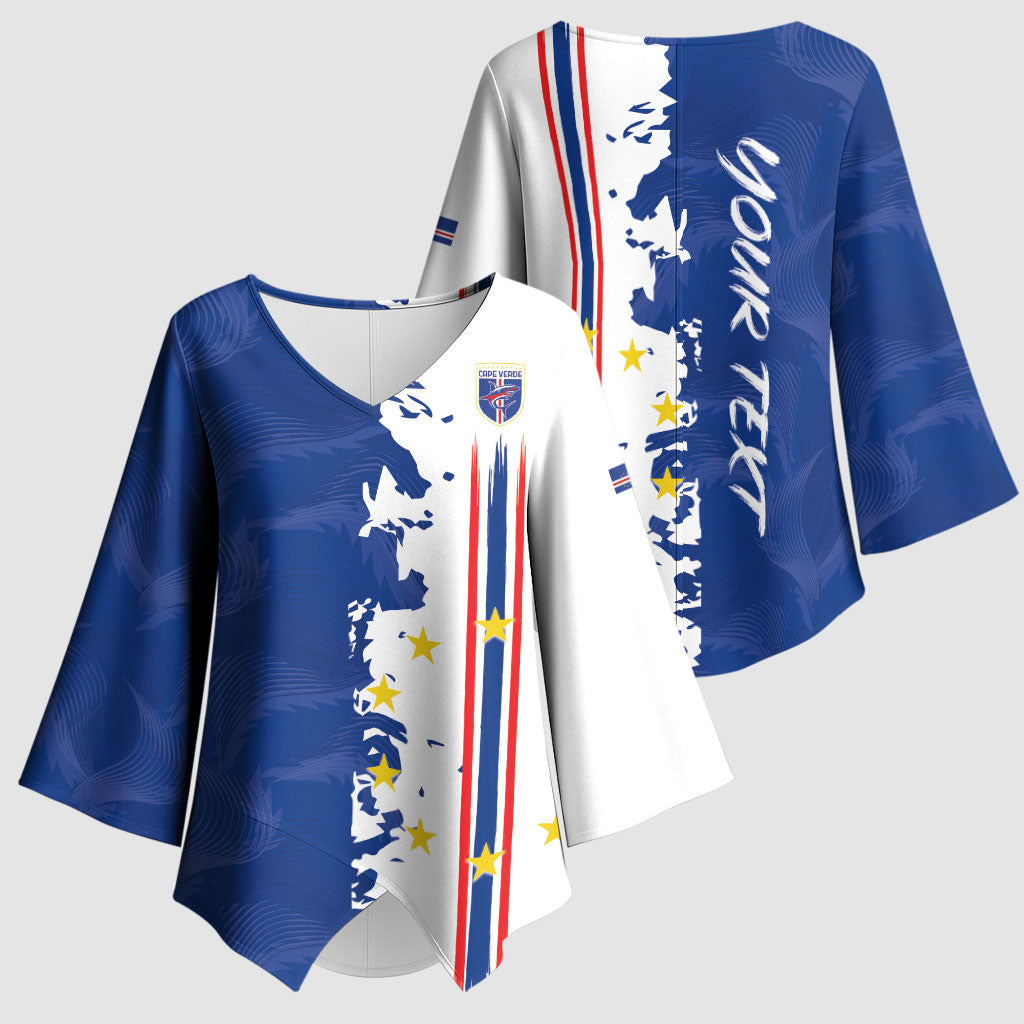 Personalized Cabo Verde 2026 Football Kimono Sleeve Blouse Crioulos Make History