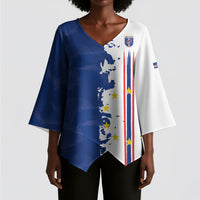 Personalized Cabo Verde 2026 Football Kimono Sleeve Blouse Crioulos Make History