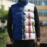 Personalized Cabo Verde 2026 Football Sleeveless Puffer Jacket Crioulos Make History