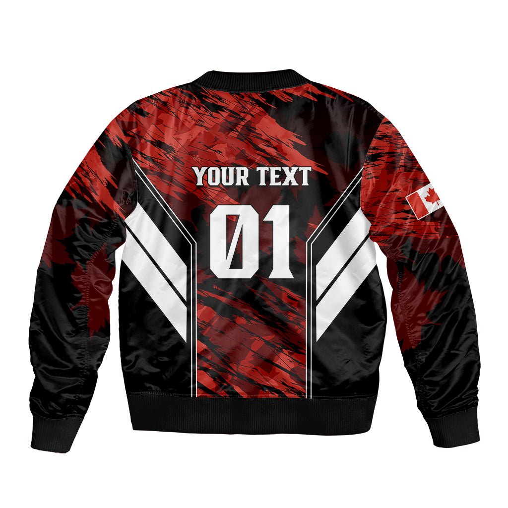 Personalised Canada Soccer Bomber Jacket Canadian Maple Sporty Style - Wonder Print Shop