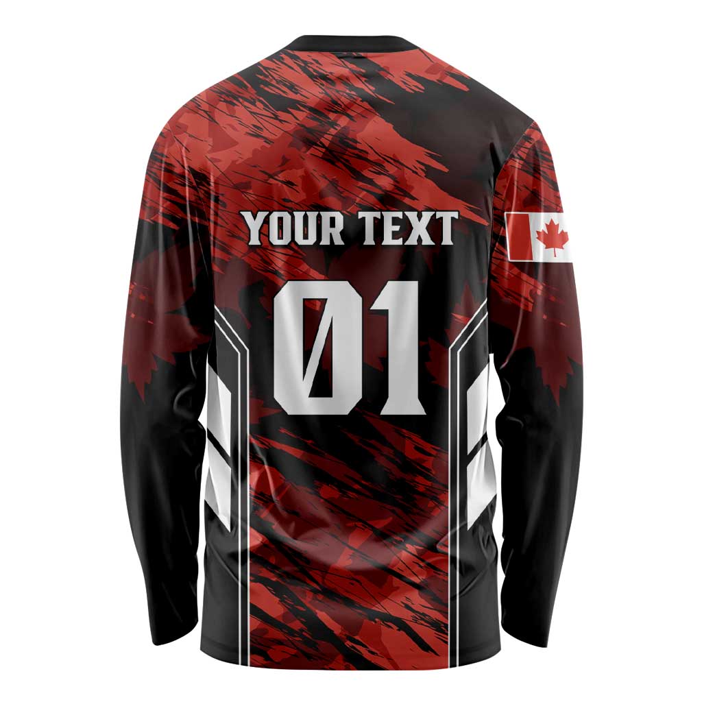 Personalised Canada Soccer Long Sleeve Shirt Canadian Maple Sporty Style LT01