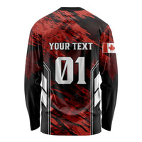 Personalised Canada Soccer Long Sleeve Shirt Canadian Maple Sporty Style LT01