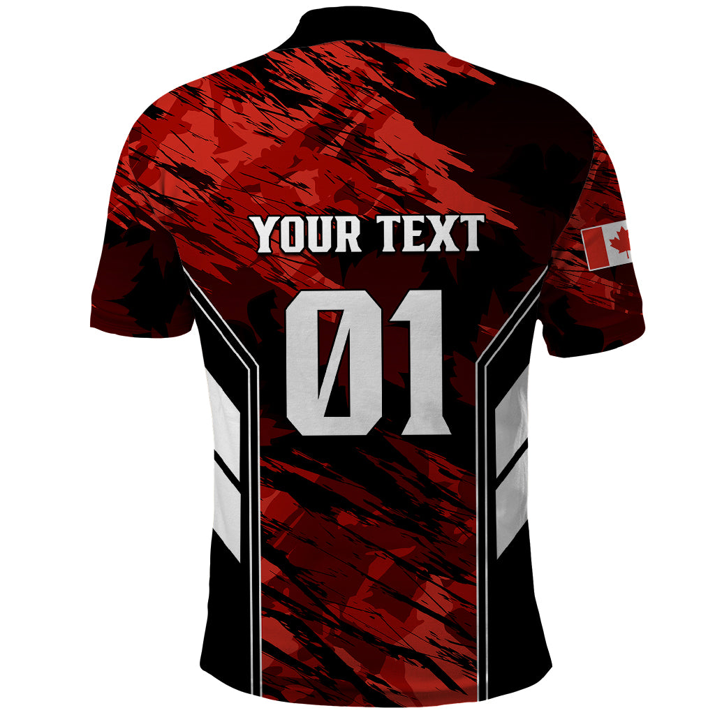 Personalised Canada Soccer Polo Shirt Canadian Maple Sporty Style - Wonder Print Shop