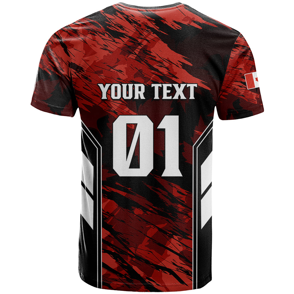 Personalised Canada Soccer T Shirt Canadian Maple Sporty Style - Wonder Print Shop