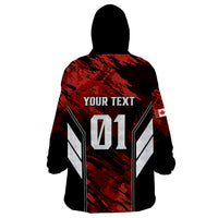 Personalised Canada Soccer Wearable Blanket Hoodie Canadian Maple Sporty Style - Wonder Print Shop