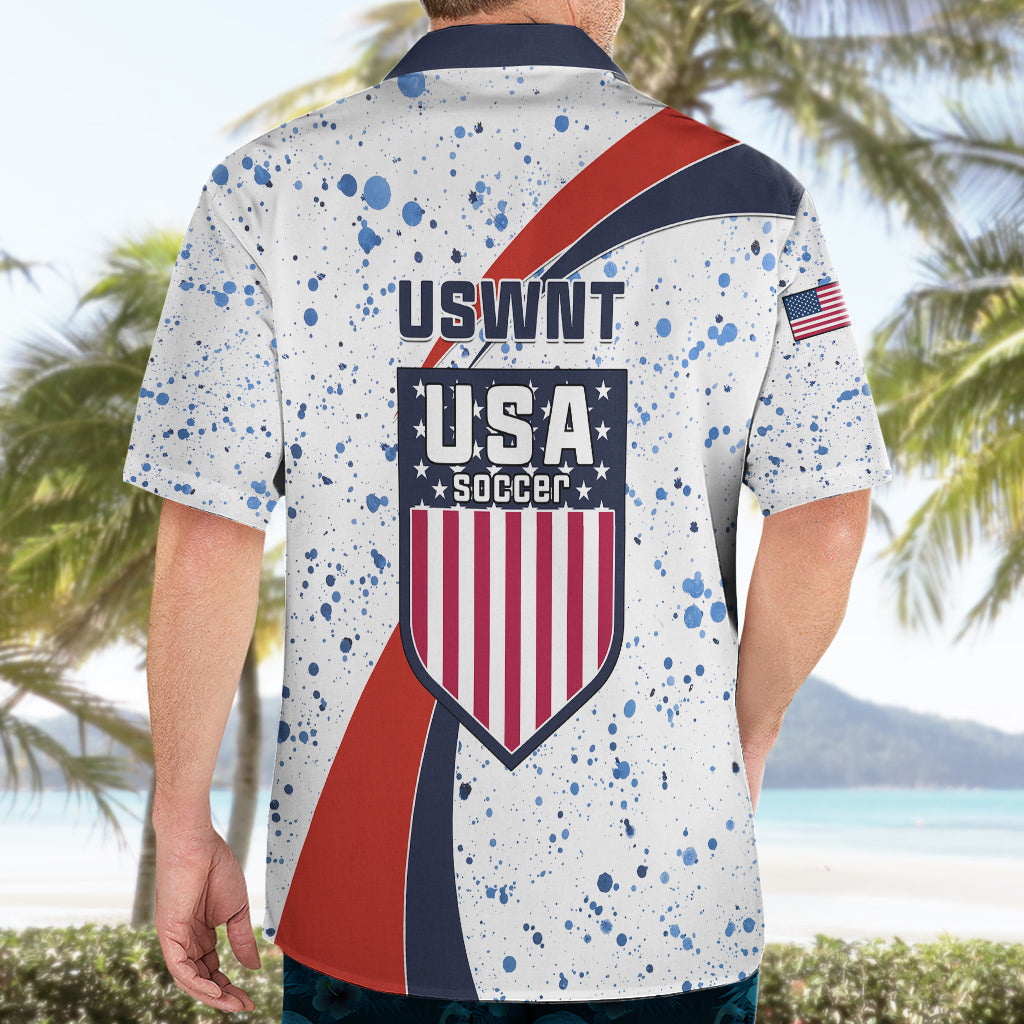 United States Soccer Hawaiian Shirt USA Coat Of Arms Sporty Style - Wonder Print Shop