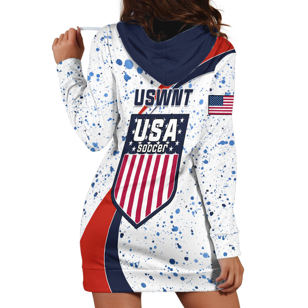 United States Soccer Hoodie Dress USA Coat Of Arms Sporty Style - Wonder Print Shop
