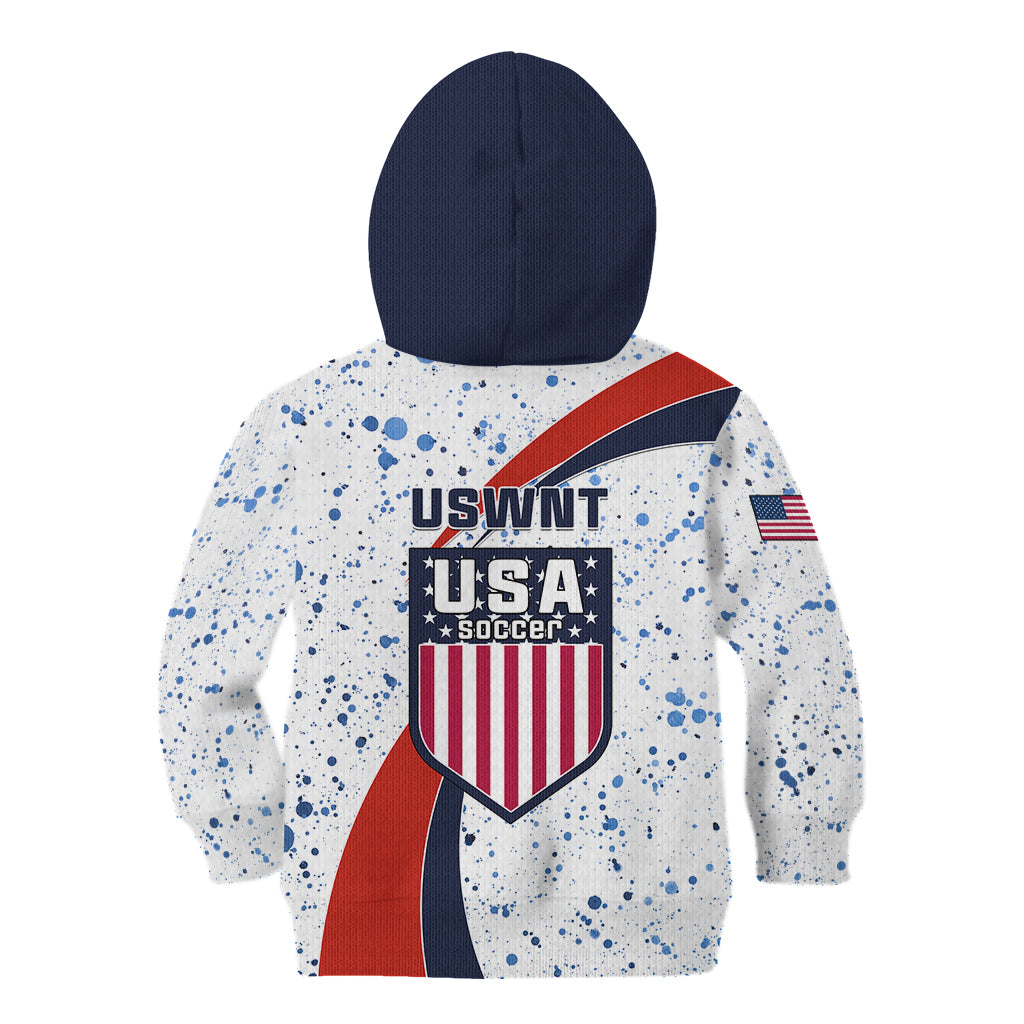 United States Soccer Kid Hoodie USA Coat Of Arms Sporty Style - Wonder Print Shop