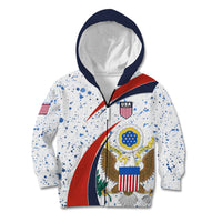 United States Soccer Kid Hoodie USA Coat Of Arms Sporty Style - Wonder Print Shop
