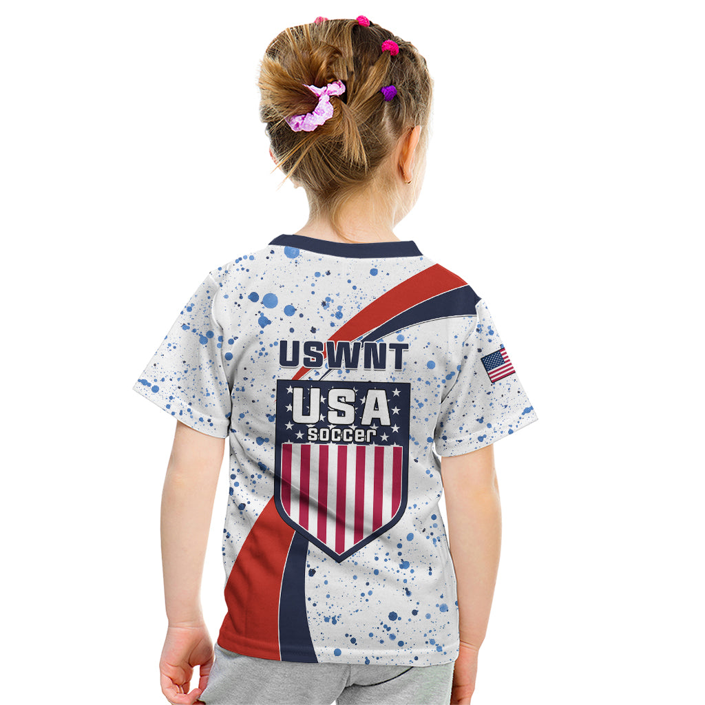United States Soccer Kid T Shirt USA Coat Of Arms Sporty Style - Wonder Print Shop