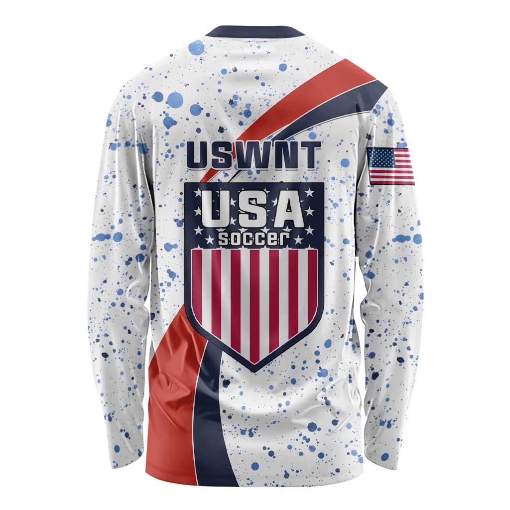 United States Soccer Long Sleeve Shirt USA Coat Of Arms Sporty Style LT01