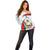 United States Soccer Off Shoulder Sweater USA Coat Of Arms Sporty Style - Wonder Print Shop