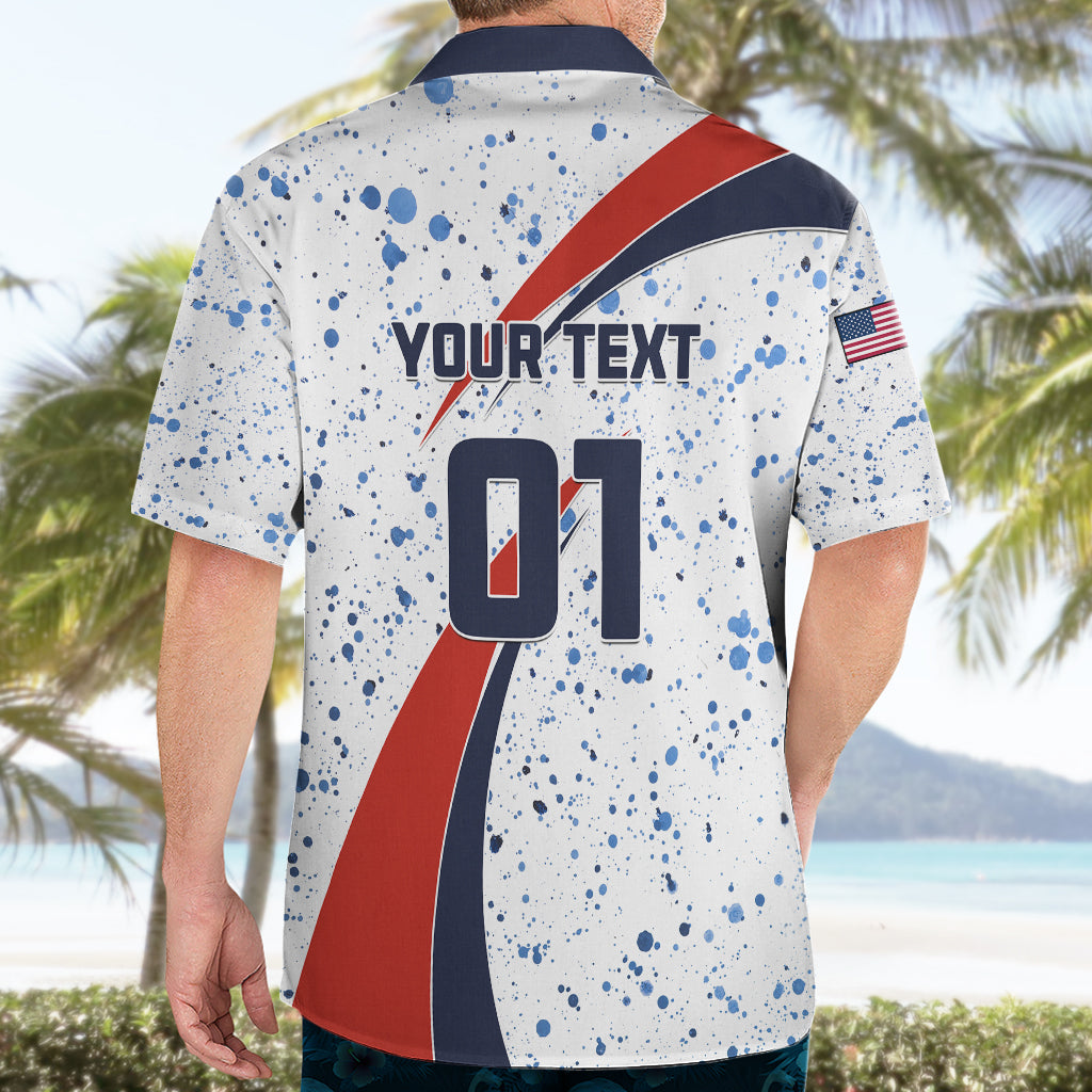 Personalised United States Soccer Hawaiian Shirt USA Coat Of Arms Sporty Style - Wonder Print Shop