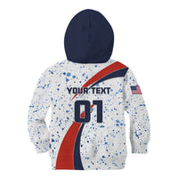 Personalised United States Soccer Kid Hoodie USA Coat Of Arms Sporty Style - Wonder Print Shop