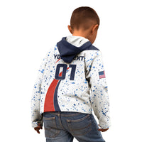 Personalised United States Soccer Kid Hoodie USA Coat Of Arms Sporty Style - Wonder Print Shop